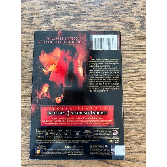 Hide And Seek 2005 DVD Action Thriller Robert De Niro Dakota Fanning Pre-Owned - Picture 2 of 4